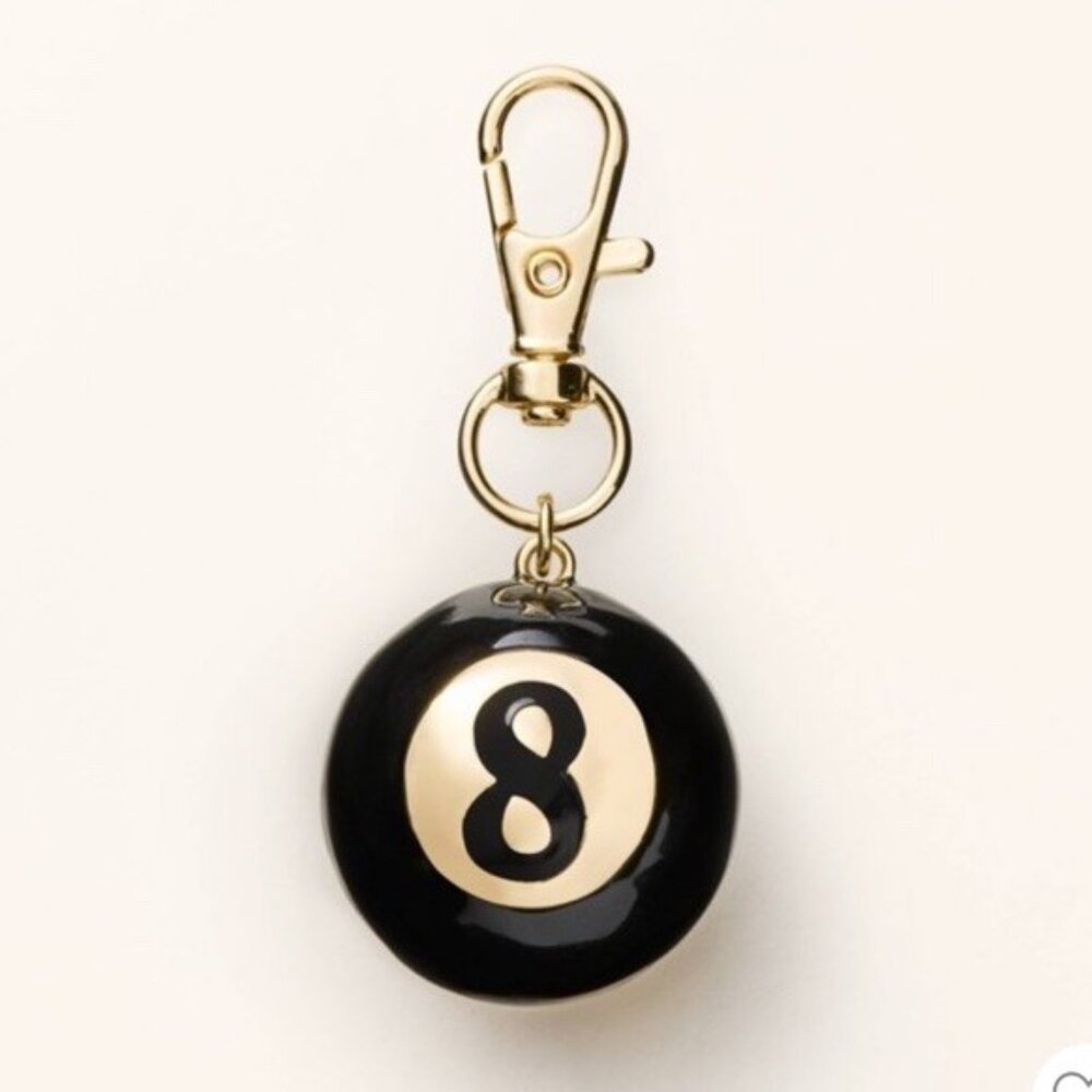 NWT Kate Spade New York X Target Lucky 8 Pool Ball Keychain Charm